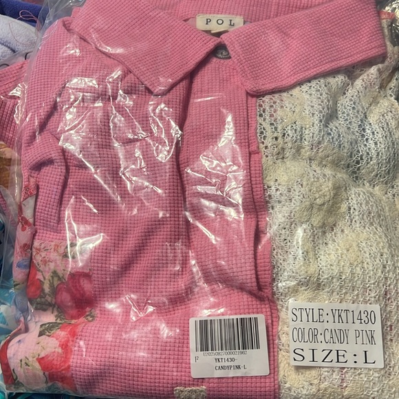 POL Thermal and Crochet Lace Mix Shirt with Floral Pattern S,M, L - Picture 6 of 8